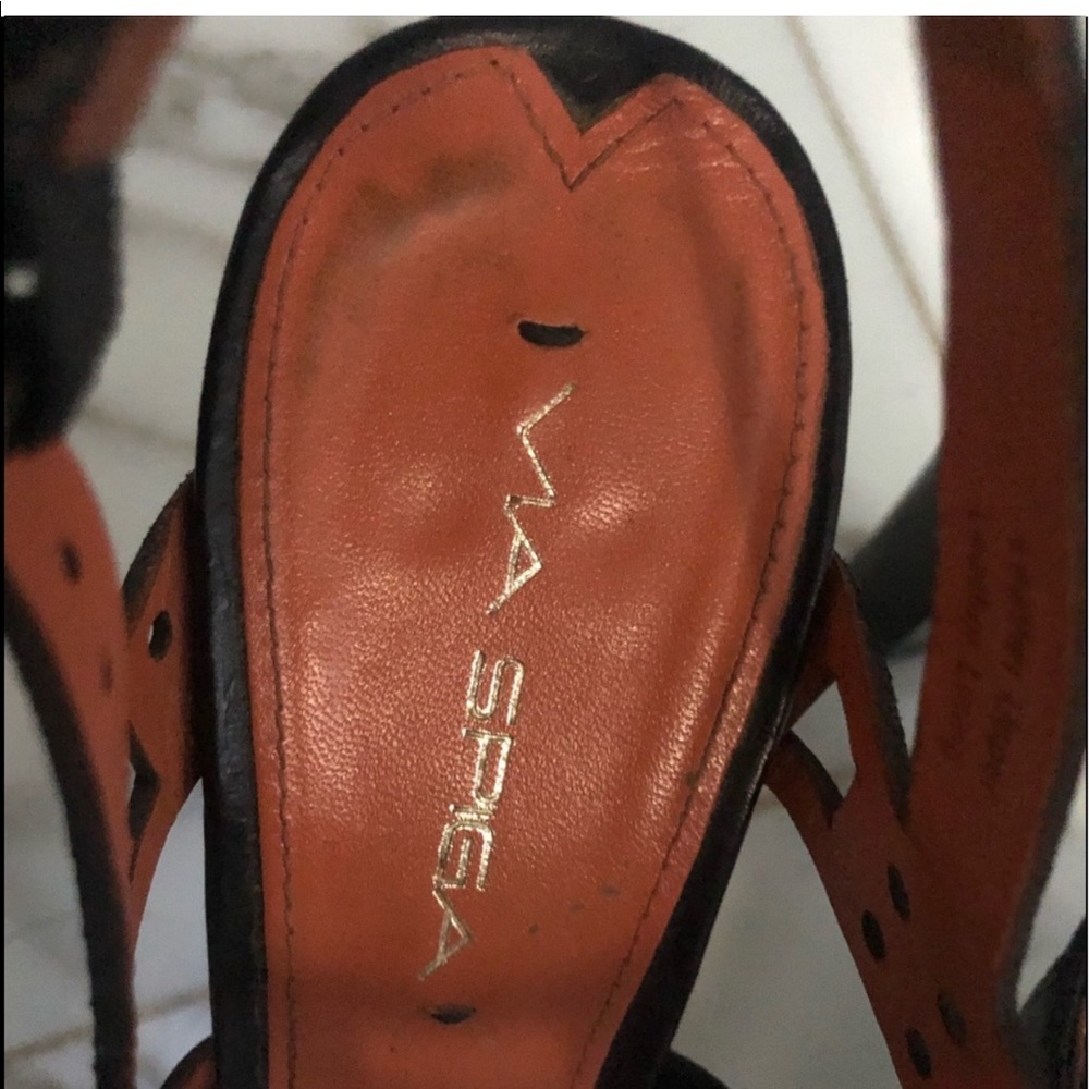 Via Spiga Gwen Leather Sandal in BLACK! Here comes the Hotstepper🔥🔥🔥 Sz 8.5M - Picture 5 of 9